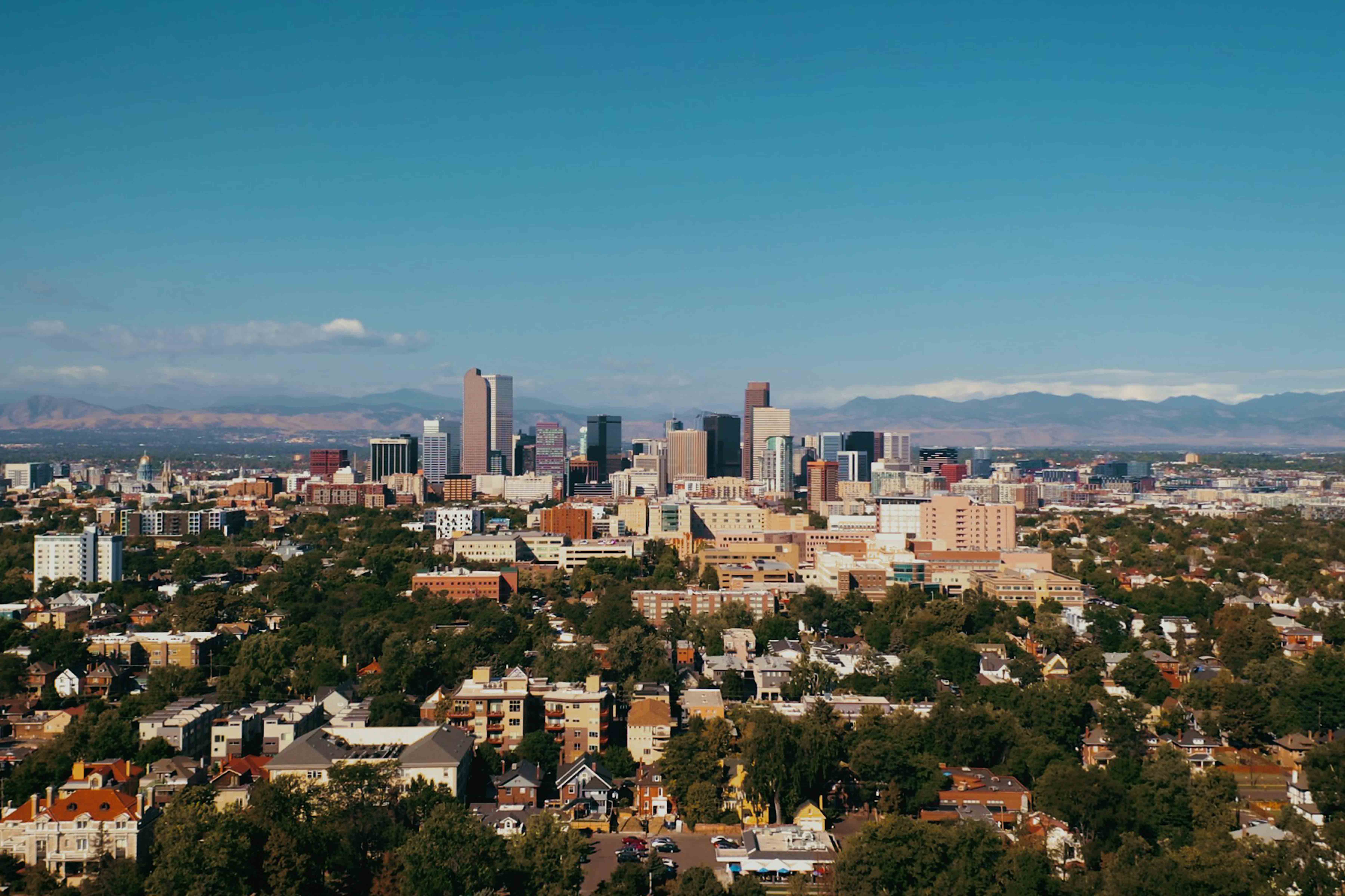 Denver Skyline Highlighting Architecture