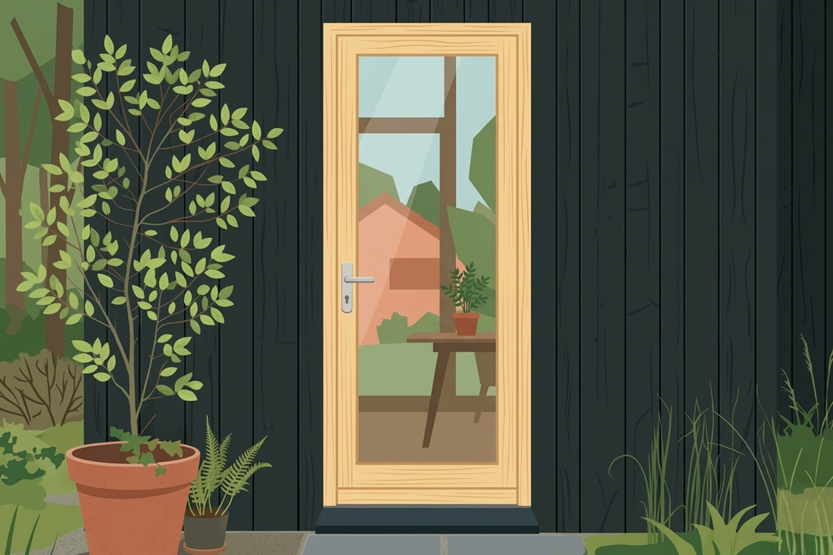 Elegant Front Door on a Modern Home