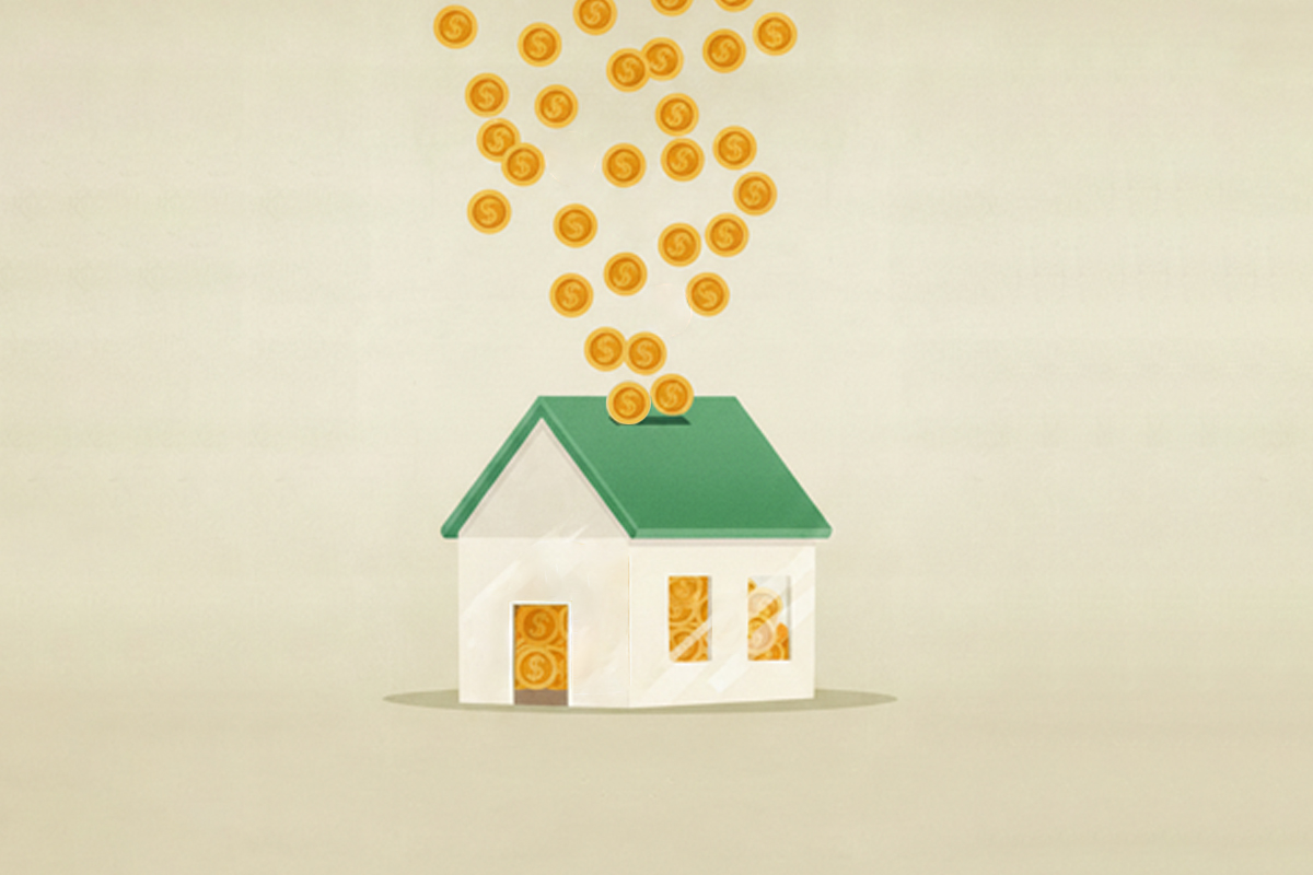 Money going into house